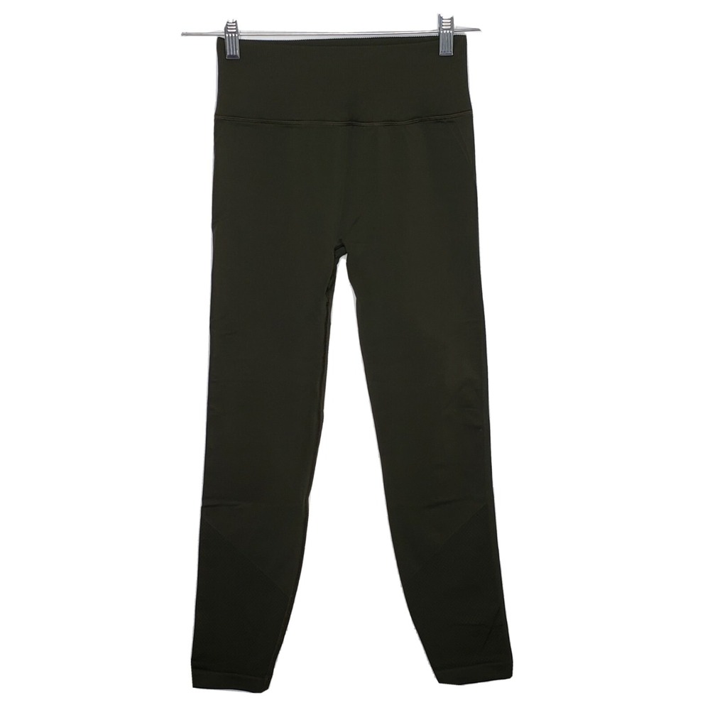 LuLuLemon Womens Pants Small Army Green Pull On HiRise Workout Ankle Leggings